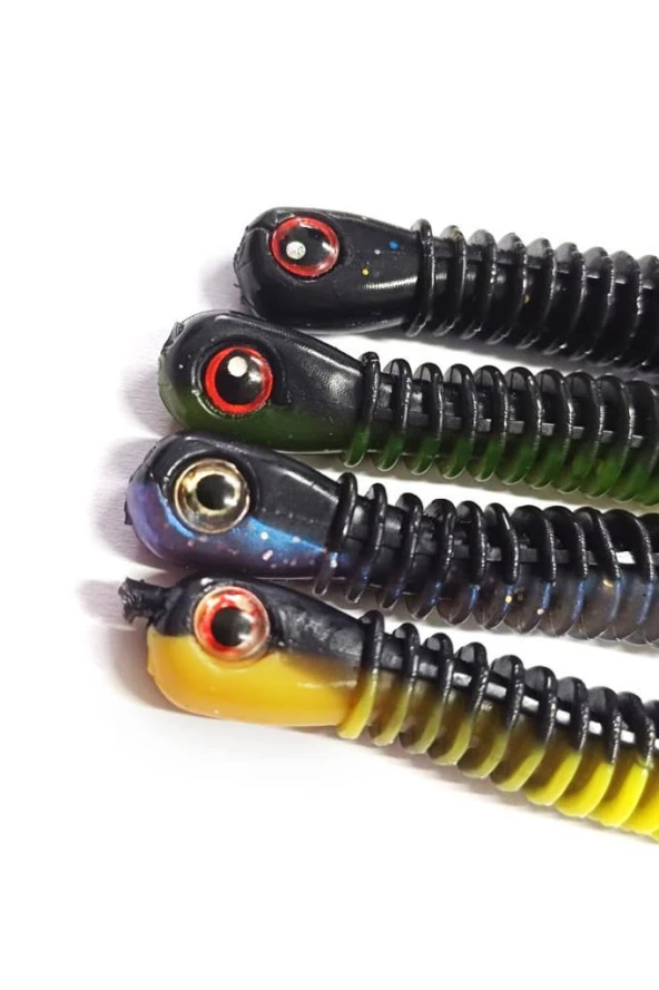 PROFISHER 4 Adet Silikon Sahte Jiket İçin Kurtcuk Yem 7 cm 2,2 gr - Resim 3