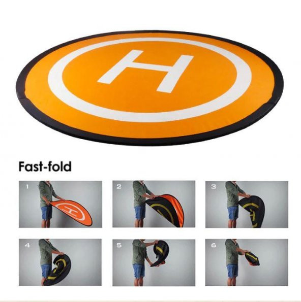 DJI Mavic Air İçin Taşınabilir Katlanır İniş Pedi Çift Renk 110 cm Çap Güvenli İniş - Resim 3