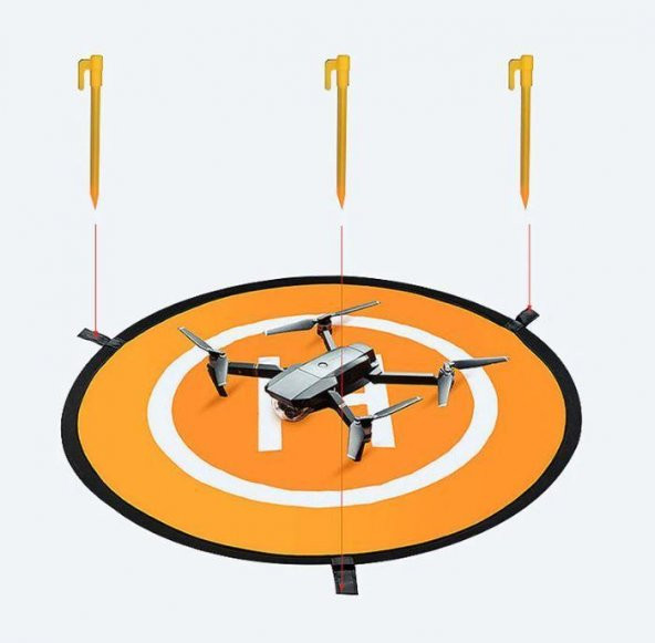 DJI Mavic Air İçin Taşınabilir Katlanır İniş Pedi Çift Renk 110 cm Çap Güvenli İniş - Resim 5