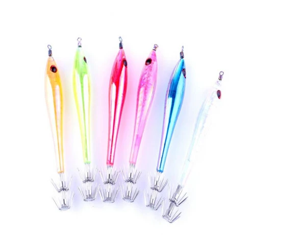 PROFISHER 6 lı Set Sert Yapay Glowing Calamar Yem - Resim 3