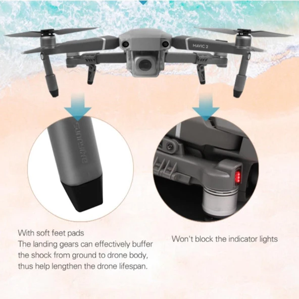 DJI Mavic 2 Pro/Zoom Yükseltilmiş Katlanır Güvenli İniş Ayağı Gimbal Koruma - Resim 11