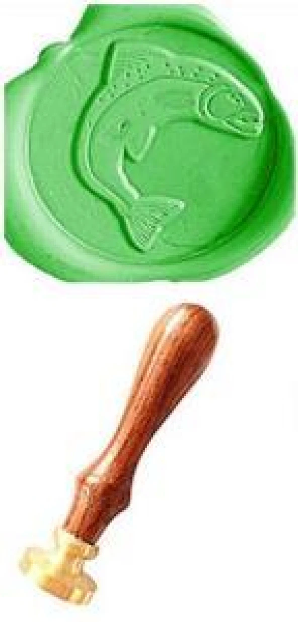 Retro Mektup Mühürü Damga Balık + 30 Adet Mühür Mumu + Eritme Kaşığı - Resim 4