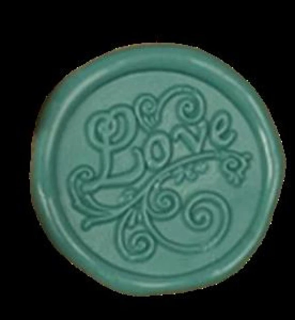 Retro Mektup Mühürü Damga Love + 30 Adet Mühür Mumu + Eritme Kaşığı - Resim 4