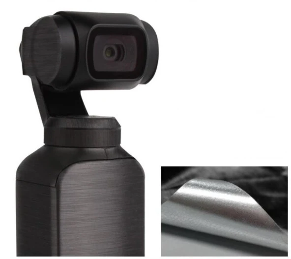 Dji Osmo Pocket için Metalik Siyah Renk Su Geçirmez Koruyucu Film Çıkartma - Resim 3