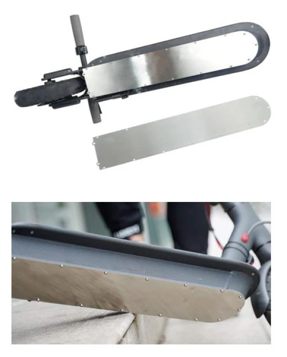 M365 Elektrikli Scooter için Şasi Kalkanı Pil Alt Kapak Koruma - 3