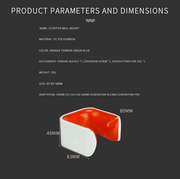 M365 Ninebot Elektrikli Scooter için Duvara Montaj Askı Raf Stand - 3