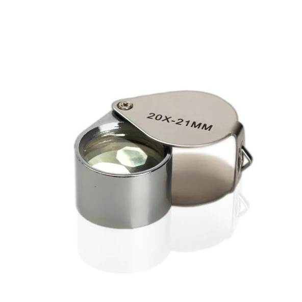 20X 21mm Katlanır Cam Lens Büyüteç Sanayi Kuyumcular Antika Koleksiyon - 4