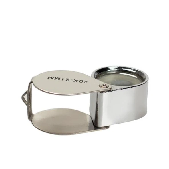 20X 21mm Katlanır Cam Lens Büyüteç Sanayi Kuyumcular Antika Koleksiyon - 8