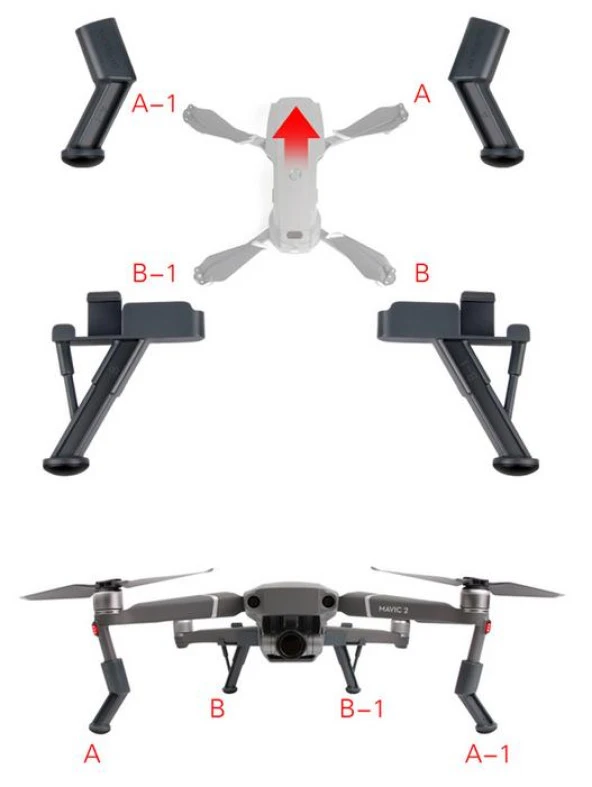 DJI Mavic 2 Zoom Yükseltilmiş Güvenli İniş Seti Dronunuzu ve Gimbalınızı Koruyun - Resim 6