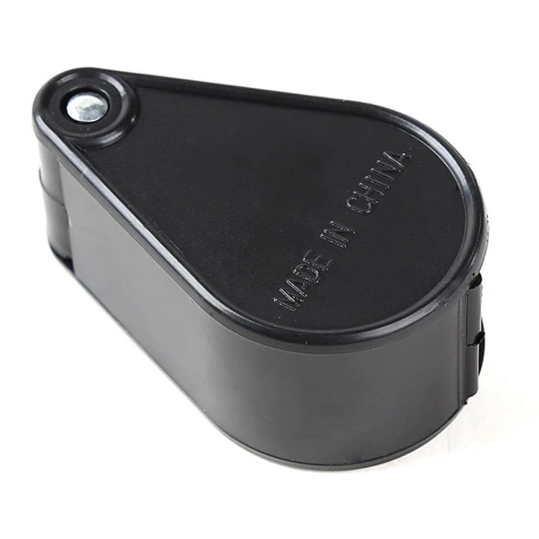 Katlanır Büyüteç Çift Plastik Kasa Akrilik Lens 20X 30mm Takı Pul - 4