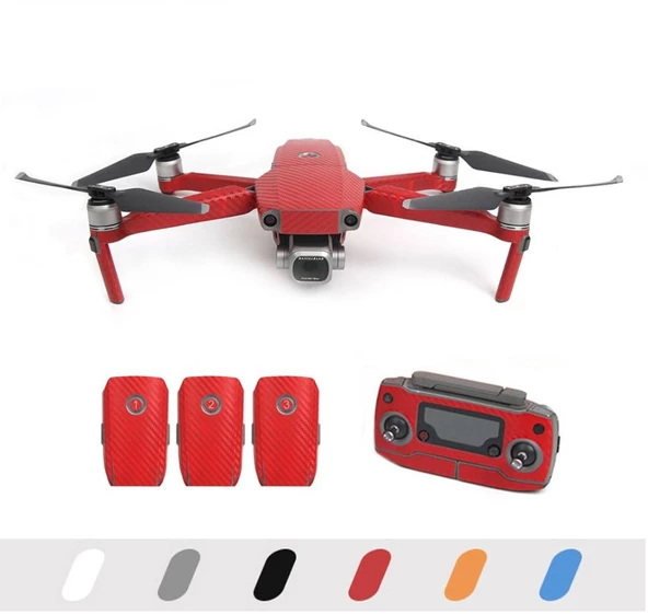 DJI Mavic 2 Zoom PVC Karbon Desenli Full Body Çıkartma Seti ürün görseli