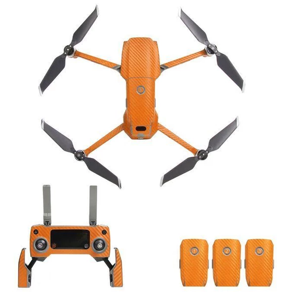 DJI Mavic 2 Pro PVC Karbon Desenli Full Body Çıkartma Seti - 11