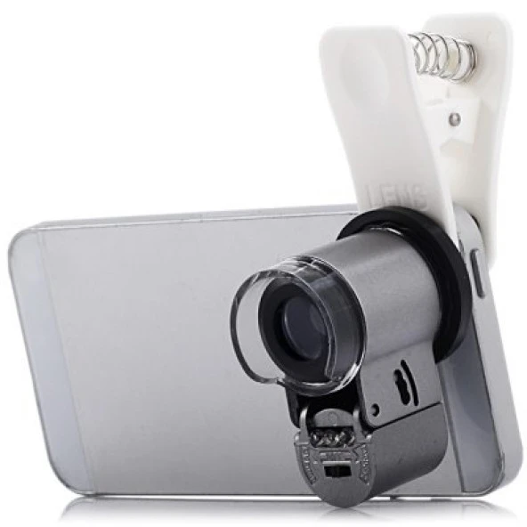 Büyüteç 60x büyütme. klipsli, her telefona uyar - 6