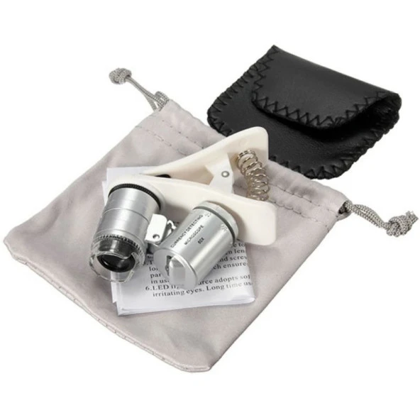 Büyüteç 60x büyütme. klipsli, her telefona uyar - 10