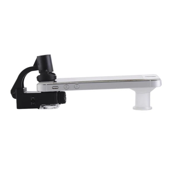 90X Makro Lens Büyüteç Optik Zoom Mikroskop Telefon Klipsli UV LED Işıklı