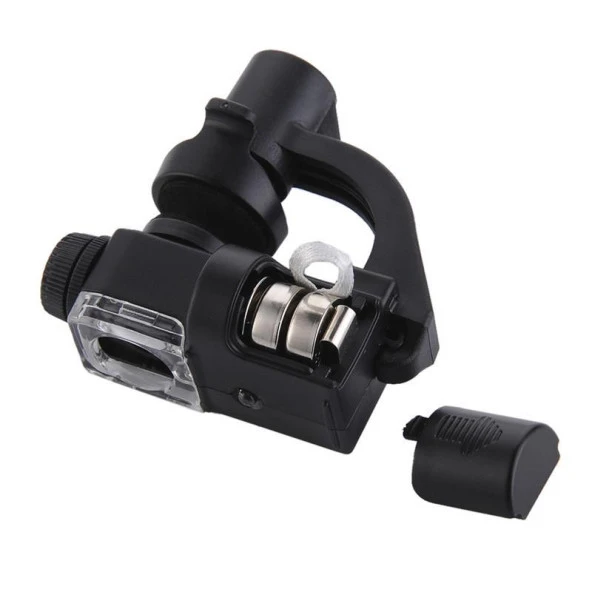 90X Makro Lens Büyüteç Optik Zoom Mikroskop Telefon Klipsli UV LED Işıklı - 6