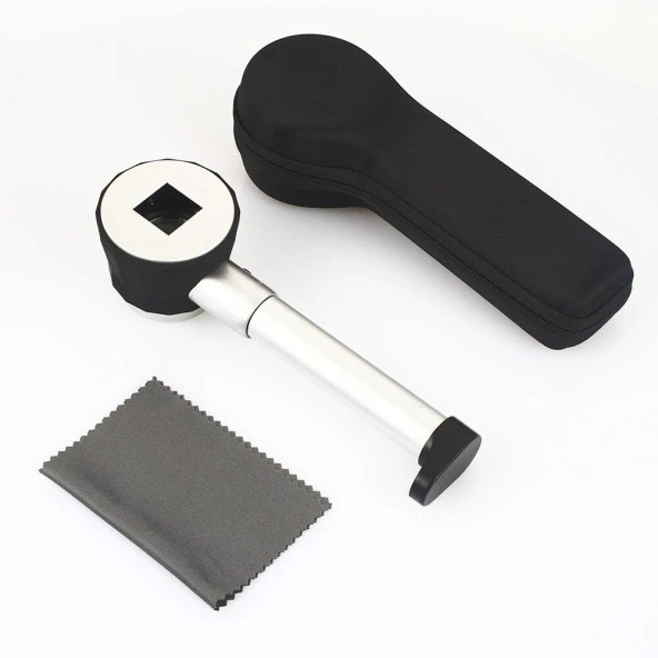 10X Optik Ölçekli Metal El Büyüteç Cam Lens 3 LED Işıklı Fermuarlı EVA Çantalı - 8