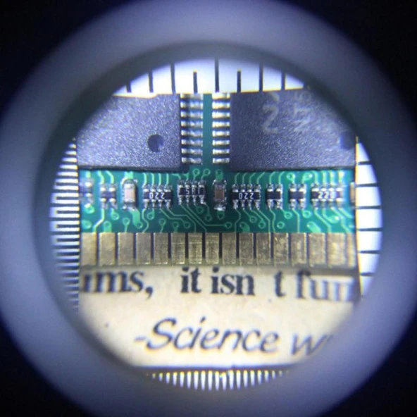 10X Optik Ölçekli Metal El Büyüteç Cam Lens 3 LED Işıklı Fermuarlı EVA Çantalı - 11