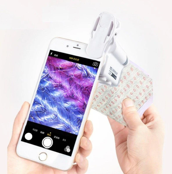 40-60X Büyüteç Zoom Ayarlı Led Işıklı Evrensel Telefon Klipli - 8