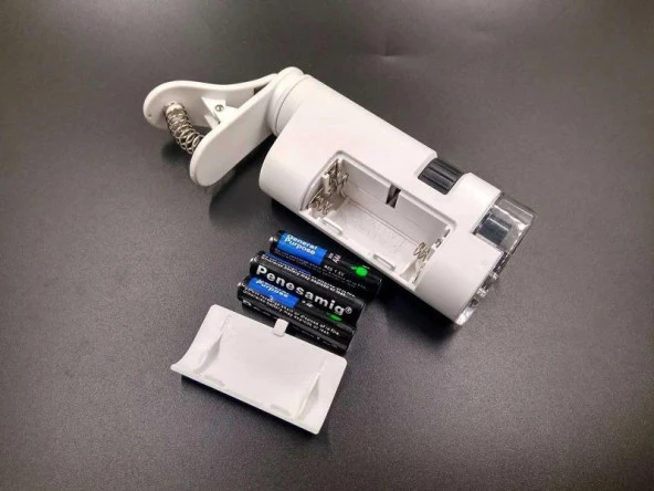 40-60X Büyüteç Zoom Ayarlı Led Işıklı Evrensel Telefon Klipli - 12