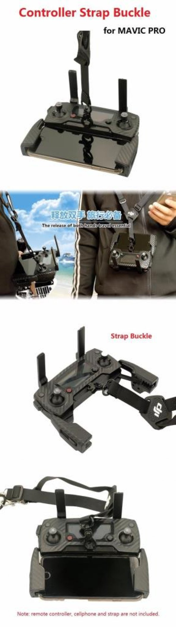 DJI Mavic PRO Kumanda Boyun Askı tokası 3D PRİNT - Resim 5