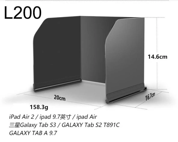 Gimbal  Uzaktan Kumanda İçin Katlanabilir Tablet Güneş Koruma L200 - 2