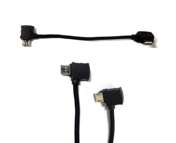 DJI Mavic 2 Pro Uzaktan Kumanda İçin Mikro Data Veri Kablosu Naylon Örgülü - Resim 2