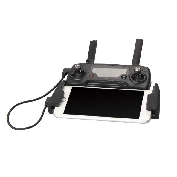 DJI Mavic Air için Mikro USB Kumanda Veri Aktarım Kablosu 29cm Örgülü Siyah - 4