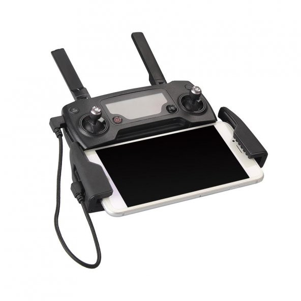 DJI Mavic Mini için Mikro USB Kumanda Veri Aktarım Kablosu 29cm Örgülü Siyah