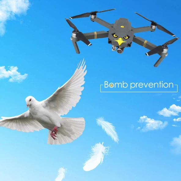 DJI Mavic  Pro KuşKaçıran Vahşi Kanlı Gözler Çıkartma Model7 - 2
