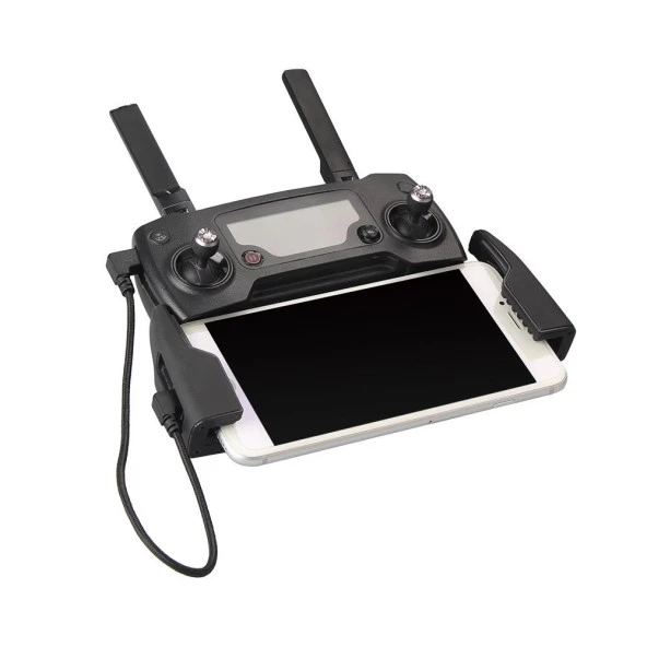 DJI Mavic Pro için Mikro USB Kumanda Veri Aktarım Kablosu 29cm Örgülü Siyah
