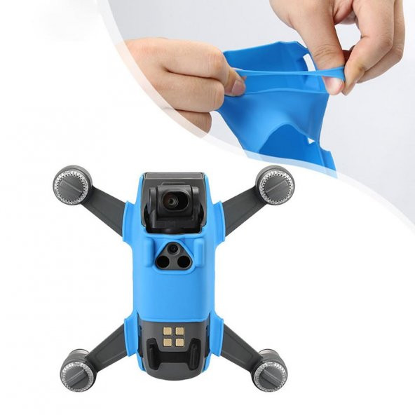 DJI SPARK Silikon Gövde Koruyucu Kılıf Darbe Toz Koruma - Resim 3