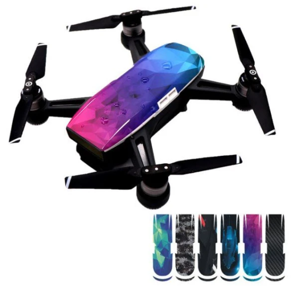 DJI Spark Su Geçirmez Premium PVC Sticker Çıkartma Threeangle ürün görseli