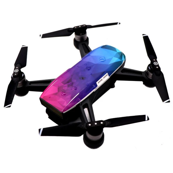 DJI Spark Su Geçirmez Premium PVC Sticker Çıkartma Threeangle - Resim 4
