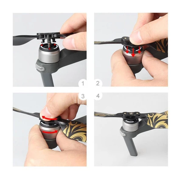 DJI Mavic Altın Alev Özel Üretim Pervane Seti - 4