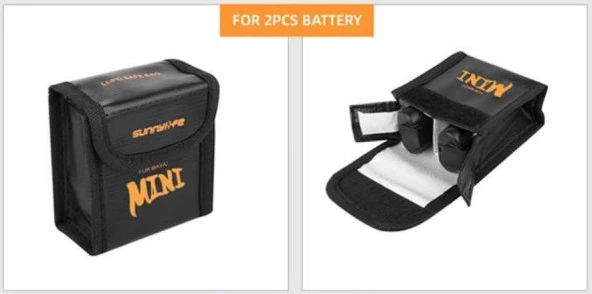 DJI Mavic Mini 2 Pil İçin Saklama Çantası Yanmaz Koruyucu Kılıf - 4