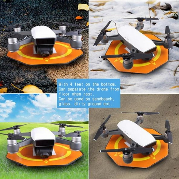 DJI Spark Avuç Mini İniş Ped 17 CM Kaydırmaz Taşınabilir Drone Park - 4