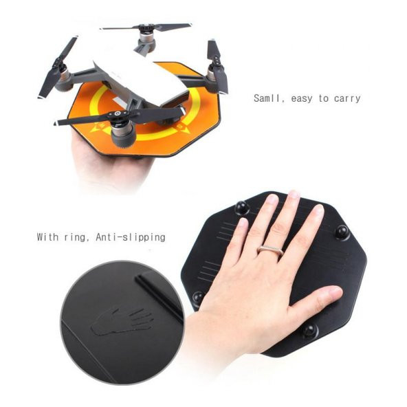 DJI Spark Avuç Mini İniş Ped 17 CM Kaydırmaz Taşınabilir Drone Park - 5