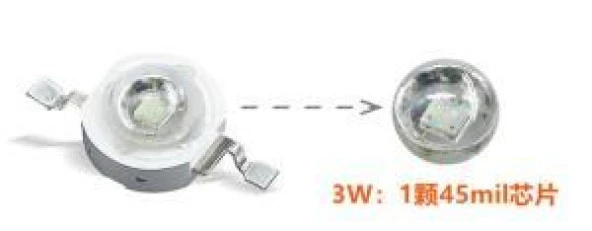 3W UV Boncuk Power Led 380-385nm 700 mAh Ø 8mm 3.2-3.4V - 5