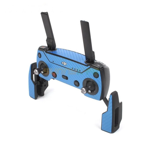Dji Spark için Mavi Karbon Grafik Su Geçirmez PVC Cilt Çıkartma Seti - Resim 7