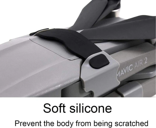 DJI Mavic Air 2 Pervane Tutucu Silikon Kelepçe Gövde Koruma - Resim 2