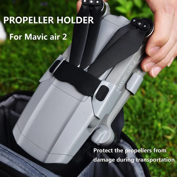 DJI Mavic Air 2 Pervane Tutucu Silikon Kelepçe Gövde Koruma - Resim 3