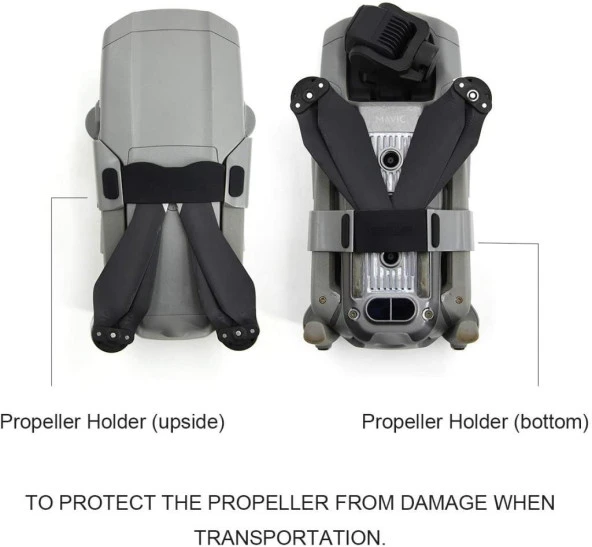 DJI Mavic Air 2 Pervane Tutucu Silikon Kelepçe Gövde Koruma - Resim 6