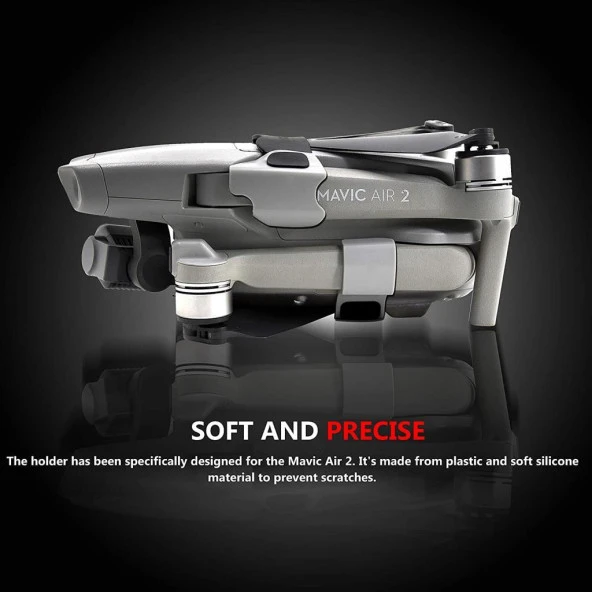 DJI Mavic Air 2 Pervane Tutucu Silikon Kelepçe Gövde Koruma - Resim 7