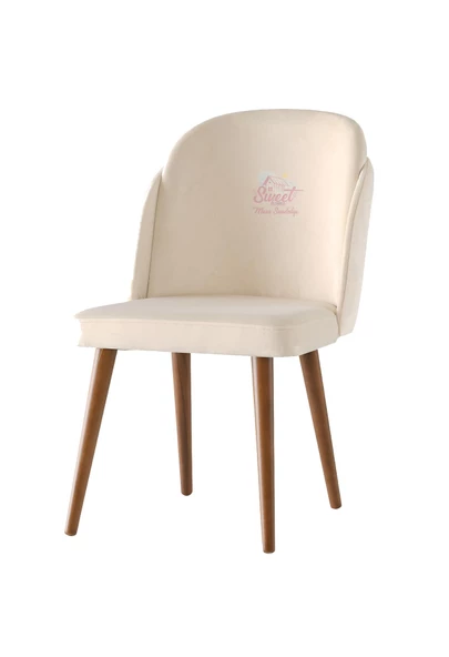 6 Adet Limon Sandalye Ahşap Ceviz Sandalye Mutfak Salon Yemek Odası Sandalyesi - 2