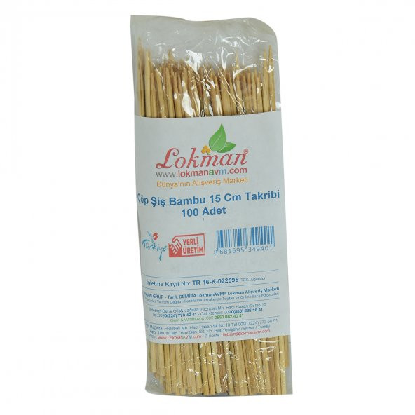 Çöp Şiş Bambu Şişleri 15 Cm Takribi 100 Adet 1 Paket
