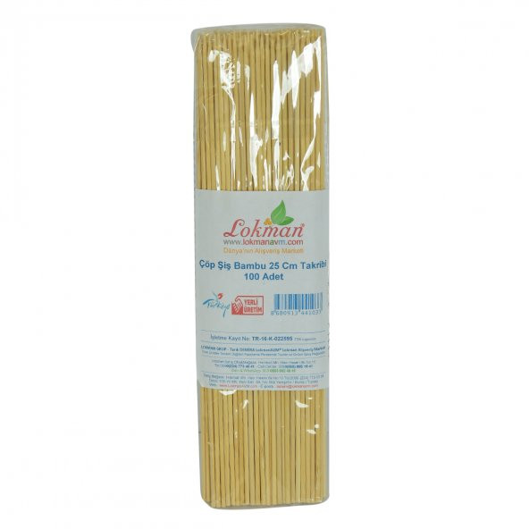 Çöp Şiş Bambu Şişleri 25 Cm Takribi 100 Adet 1 Paket