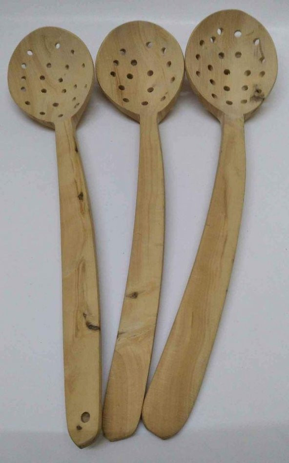 Şimşir Delikli Kevgir Kaşık 28 cm El yapımı B-4 - 2