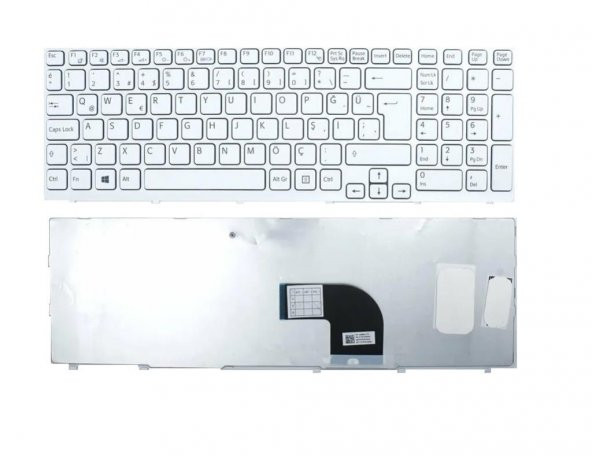 Sony Vaio SVE1712W1EB, SVE17132CTB Notebook Klavyesi (Beyaz TR) - Resim 2