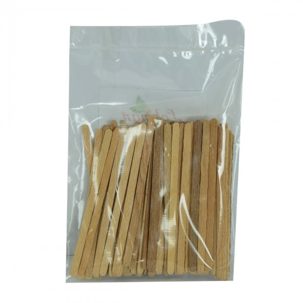 Ahşap Tahta Çay Kahve Karıştırıcı 100 Adet Paket - 3
